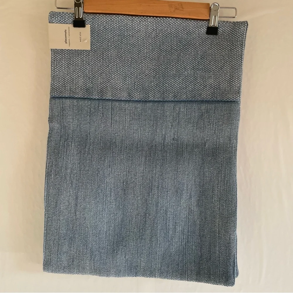 West Elm Blue Canvas Placemats 2 pieces